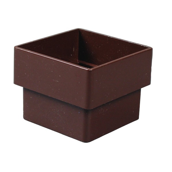 Amerimax Home Products Amerimax 2.6 in. H X 2 in. W X 2 in. L Brown Vinyl U Downspout Connector T1523 - main